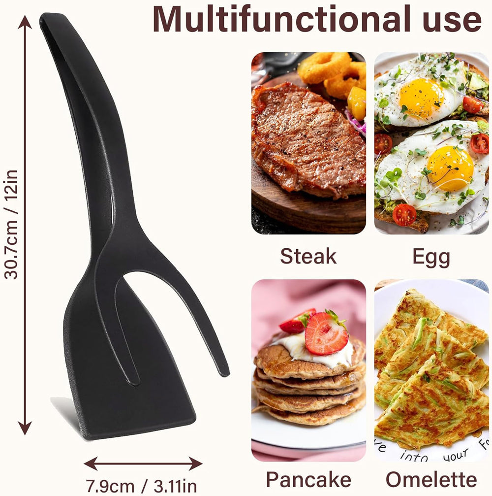 2-in-1 Grip and Flip Spatula Tongs 🍳