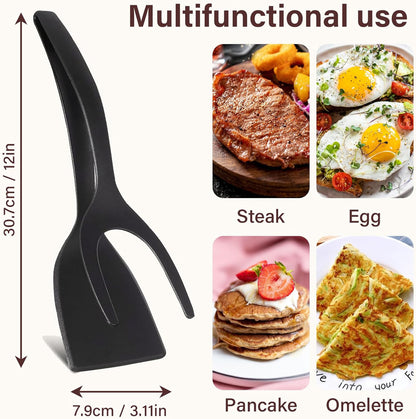 2-in-1 Grip and Flip Spatula Tongs 🍳