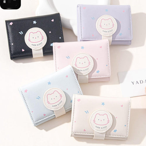 Korean kitty Cat Trifold Wallet