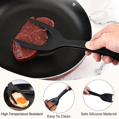 2-in-1 Grip and Flip Spatula Tongs 🍳