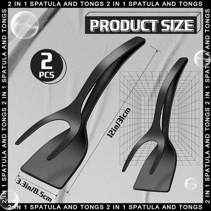 2-in-1 Grip and Flip Spatula Tongs 🍳